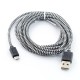 USB - microUSB laidas - 2m juodai baltas