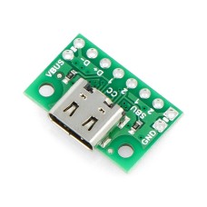 Modulis su C tipo USB lizdu - jungtis PCB - Pololu 3411