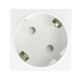 Flush-mounted socket 250V single 45x45mm 16A Schuko - white + adapter 