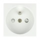 Flush-mounted socket 250V single 45x45mm 16A - white 