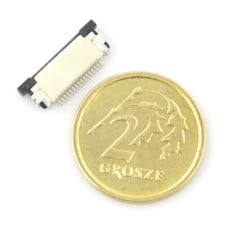 Lizdo jungtis ZIF, FFC/FPC, horizontalus 16 kontaktų, rastras 0.5mm, viršutinis kontaktas