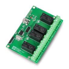 Numato Lab – 4 kanalų 2A + 4GPIO relės modulis – USB