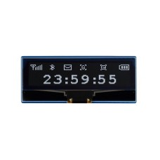 2.23'' 128x32px OLED display, SPI/I2C, black/white, for Raspberry Pi Pico, Waveshare 19750