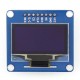 OLED display graphic blue 1.3'' (B) 128x64px SPI/I2C, straight connectors, Waveshare 10451