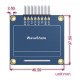 OLED display graphic blue 1.3'' (B) 128x64px SPI/I2C, straight connectors, Waveshare 10451