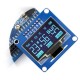 OLED display graphic blue 1.3'' (B) 128x64px SPI/I2C, straight connectors, Waveshare 10451