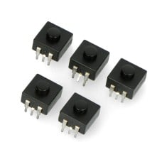 Bistable switch ON-OFF PB-12A-3, round 30V/1A - black - 5 pcs.