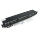 Patch Panel 24-port shielded - for 19'' server racks - 1U cat.6 FTP - black - Lanberg PPS6-1024-B