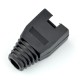 Strain relief boots for RJ45 8P8C wire - black - 10 pcs