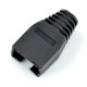 Strain relief boots for RJ45 8P8C wire - black - 10 pcs