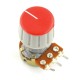 Potentiometer knob GS18 gray-red - 6/18mm - x5