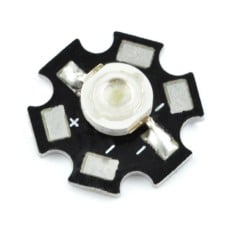 Power LED Star 1W - blue with heat sink