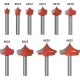 Set of profile cutters - 6mm shank - 10pcs - Two Trees 110604417