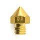 Printer Nozzle 0.6mm MK8 - filament 1.75mm - copper