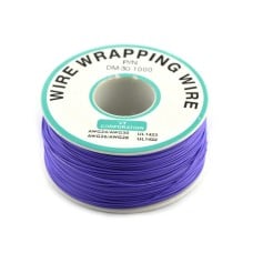 Insulated PVC Coated 30AWG Wire Wrapping Wires Reel 820Ft - violet