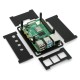 Acrylic case with 5V cooling fan for Raspberry Pi 4 - black - PiHut TPH-001