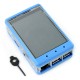 The case for Raspberry Pi and LCD screen 3.2", blue