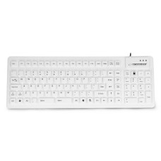 Silicone keyboard Esperanza EK126W USB / OTG - white 