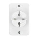 Splitter 3 flat sockets AC 230V 2.5A - Vorel 72401 - white