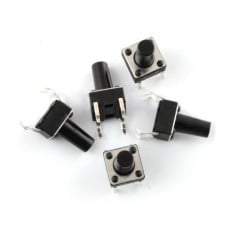 Tact Switch 6x6mm/13mm DIP - 5 pcs