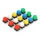 Tact Switch 12x12mm - round - collored buttons - x15