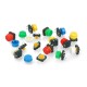 Tact Switch 12x12mm - round - collored buttons - x15