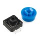 Tact Switch 12x12mm - round - colored caps - 15pcs