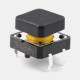 Tact Switch 12x12mm cap black - 5 pcs