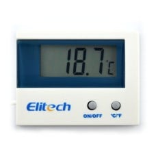 Thermometer with external probe and LCD display from -50 °C to 80 °C - white