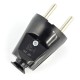 Straight plug WT-30 - to a socket with earthing - black 