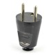 Straight plug WT-30 - to a socket with earthing - black 