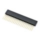 Cut-out socket 1x20 pins straight 2.54mm - vertical long