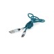 Tracer USB A - USB C 2.0 cable black and blue braid - 1m 