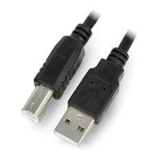 USB A - B laidas 2.0 Lanberg - su ferito filtru - juodas 1m