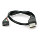 USB A cable 0.3m with socket 1x5