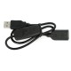 USB prailginimas A-A su On/Off jungikliu juodas - 0.5m