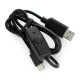 Cable USB-A to USB-C On/Off switch black - 0.9m