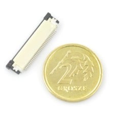 Connector ZIF, FFC/FPC, horizontal 30 pin, raster 0.5mm, female upper