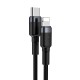 Baseus Cafule Cable Type-C to iP PD 18W 1m - Grey / Black