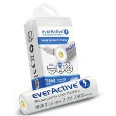 Akumuliatorius EverActive su micro USB 18650 3500mAh (apsaugotas) - 7A