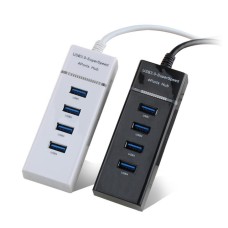 High Speed 4 lizdų USB 3.0 HUB - Baltas