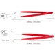 Insulated Stainless Steel Tweezers 160mm Pointed