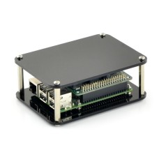 Open Case for Raspberry Pi Model 4B/3B - black