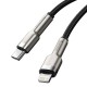 Baseus Cafule USB-C į Lightning kabelis PD 20W 1m - Juodas
