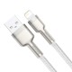 Baseus Cafule USB - Lightning laidas 2.4A 1m - Baltas