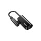 Baseus L45 audio adapteris USB-C į 3.5mm ir USB lizdą - Juodas