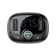 Automobilinis FM moduliatorius su Bluetooth 12-24V 2xUSB 3.4A LED indikacija -  juodas