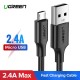 UGREEN micro USB cable QC 3.0 2.4A 1.5m - Black