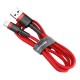 Baseus Cafule USB Lightning Cable 2.4A 0.5m - Red