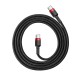 USB-C PD Baseus Cable Cafule PD 2.0 QC 3.0 60W 1m - Black / Red